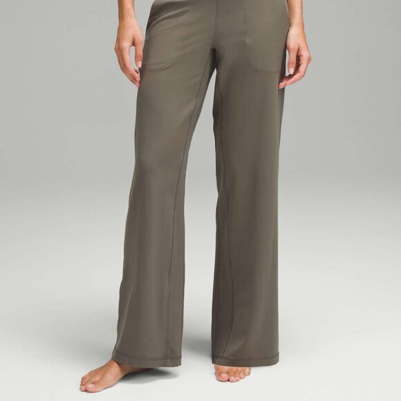 Lululemon Align High-Rise Wide-Leg Pant Size 14 Carob Brown Green Nulu $128 - Picture 3 of 5